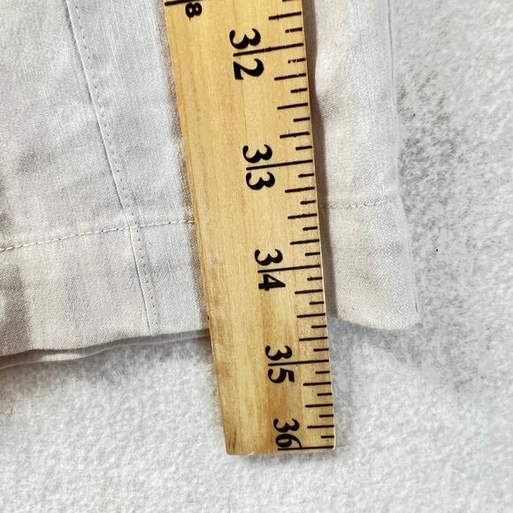 Babaton Aritzia Day Linen Pants Blue S Drawstring Waist Straight Leg Casual Crop - Picture 8 of 13